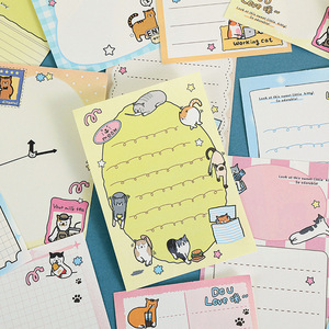 Confezione da 60 Foglietti Adesivi Serie 'Meow I Can't Say', Stile Cartoon, Note Staccabili per Diario - Product Image 1