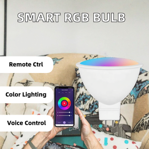 Bombilla LED Inalámbrica Inteligente Tuya RGB+CCT de 5W, Compatible con el Asistente de Google, Control Remoto, Base GU10/E27/GU5.3, Regulable, Garantía de 3 Años - Product Image 2