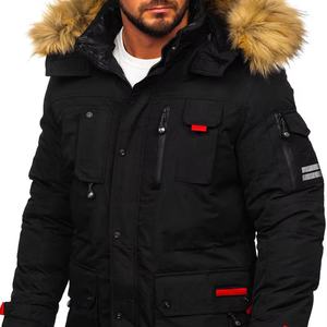 Chaqueta de Plumón para Hombre de Secado Rápido, Chaqueta Corta de Invierno, Cortavientos, Chaqueta Acolchada con Capucha para Mayor Comodidad - Product Image 1