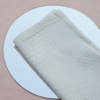 Serviette en coton gaufré 100% coton 38x38cm 43x43cm pour hôtel, restaurant, table de dîner, Noël, mariage, chiffon d'essuyage, vente en gros