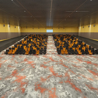 Moquette Axminster pour usage commercial, tapis antidérapant mural pour hôtel, casino, cinéma, projet OEM ODM, ignifuge