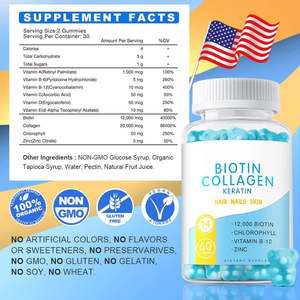 Nuove Gommose Popolari 2026 per <span class=keywords><strong>Capelli</strong></span> Pelle <span class=keywords><strong>Unghie</strong></span> con Biotina, Vitamina Gommosa alla Biotina, <span class=keywords><strong>Integratore</strong></span> per <span class=keywords><strong>Capelli</strong></span> - Product Image 2