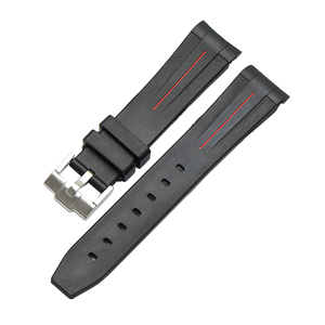 Plongée dédié <span class=keywords><strong>veryfit</strong></span> 20mm bracelet de montre en caoutchouc silicone Remplacement Courbe Fin Bande De Montre En Silicone - Product Image 4