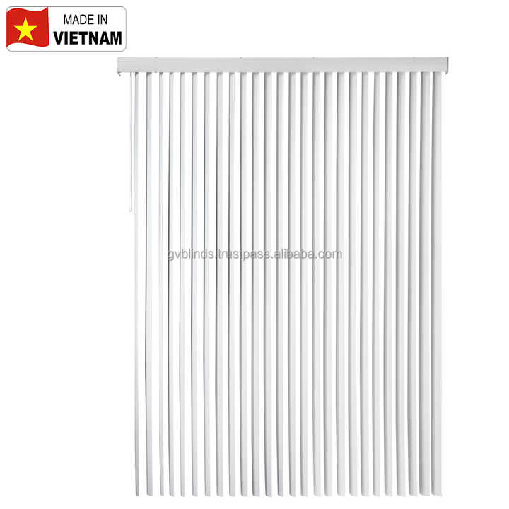 Factory Direct Wholesale Sliding Glass Patio Door with Pergola Blind 89mm PVC Vertical Blinds for Living Room Plastic Material