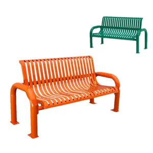 옥외 가구 공원 금속 벤치 의자 이상으로 현대 직류 전기를 통한 강철 벤치 착석 공중 정원 철 긴 안뜰 벤치 좌석