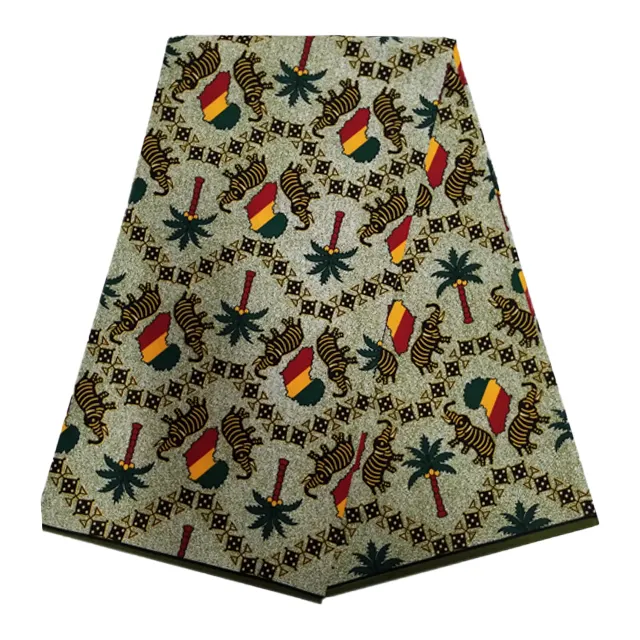 Cire de qualité supérieure 100% polyester ankara tissu imprimé à la cire africaine pour robe de vêtement