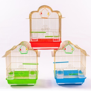 Büyük açık lüks kuş üreme kafesi ve ev papağan evcil katı desen katlanabilir demir plastik tepsi kutusu ambalaj ile - Product Image 1