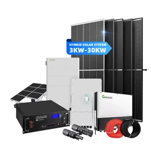 Deye 인버터 및 10kwh 배터리 저장 에너지 저장 시스템 1mw 태양열 농장 시스템을 갖춘 6000w 10kw 하이브리드 태양 에너지 시스템