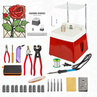 Ensemble Mini meuleuse d'angle pour bricolage verre peint diamant verre et eau rectifieuse de bord faite à la main