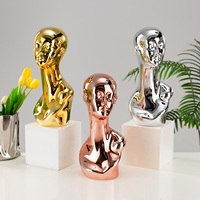 Nouveau Haute Qualité Rose Or Chrome Mannequins Stand Électrolytique Mannequin Tête Robe Forme Bijoux Lunettes De Soleil Chapeau Perruque Affichage