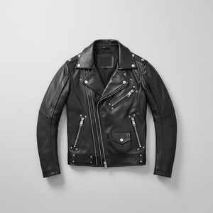 Chaqueta de piel de vaca personalizable de alta calidad Logo Estilo vintage Tela vaquera Liso teñido Cremallera Invierno Servicio OEM disponible - Product Image 1