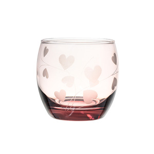 Glass Cup Set With Heart Pattern Valentine'S Day <b>Gift</b> For Business - Product Image 1