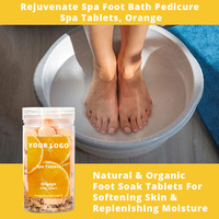 Nail Legend Orange Spa Comprimés 250g Dissolvez vite le parfum d'orange organique fort pour le salon Soins des pieds Manucure et pédicure