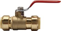 (Pack de 10) Vanne à boisseau sphérique à raccord rapide 3/4 pouce à passage plein 100 psi pour eau chaude/froide avec outil de déconnexion par clip Certifié UPC PF-VALVE011 Fabriqué en Chine