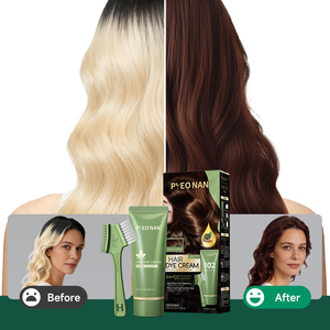 Crema Colorante Professionale per <span class=keywords><strong>Capelli</strong></span> <span class=keywords><strong>Senza</strong></span> <span class=keywords><strong>Ammoniaca</strong></span> e PPD, Copertura al 100% dei <span class=keywords><strong>Capelli</strong></span> Grigi, Shampoo Naturale alle Erbe, Produttore OEM di <span class=keywords><strong>Tintura</strong></span> per <span class=keywords><strong>Capelli</strong></span> - Product Image 2