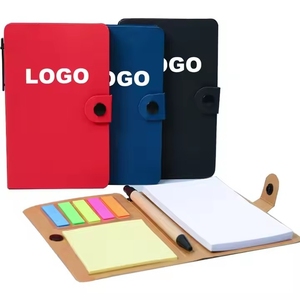JIYA Custom Eco-friendly Kraft Paper Promotional Memo Pad Business Gifts Combination Set UV Printed Pen <b>Sticky</b> <b>Notes</b> Model - Product Image 1