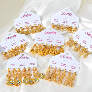 <b>Fashion</b> Jewelry Wholesale Custom Classic Flower 18K Gold Plated Zircon Brass Huggie <b>Hoop</b> Drop <b>Earring</b> for Women Anniversary - Product Image 1