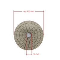 Tampon de polissage noir et blanc de 4 pouces, haute efficacité, tampons de polissage OEM, pierre de polissage pour le granit, le marbre, le quartz