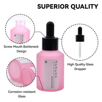 Hot Seal bouteille en verre rose huile essentielle 15ml 30ml 50ml avec compte-gouttes