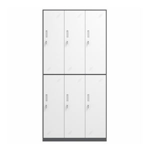 ロックハンドル付き家庭用収納キャビネットキッチン用金属ロッカージム学校労働者更衣室ホテルワードローブ - Product Image 1