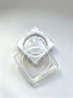 Boîte de rangement multifonctionnelle transparente en plastique PET, type clamshell, pour barres et savons, plaquettes semi-conductrices, anneaux extensibles