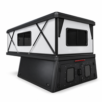 Caisse de camionnette légère en fibre de verre aérodynamique avec tente intégrée pour 4x4 Overland