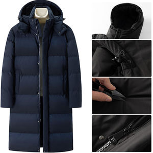 Giacca Imbottita Lunga da Uomo con Cappuccio <span class=keywords><strong>per</strong></span> Sci e Alpinismo, Personalizzabile con Logo, Antivento, Parka Invernale - Product Image 5