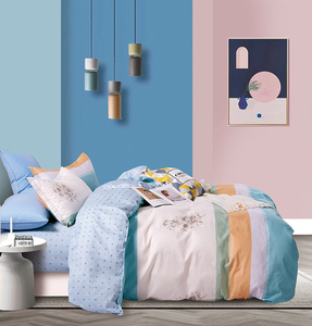 Ensemble de literie solide écologique en velours de coton de luxe le plus populaire couette respirante rafraîchissante en six pièces toutes saisons - Product Image 4