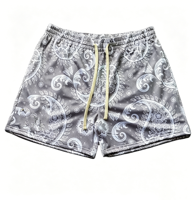 Shorts d'été respirants double couche en polyester 100% par sublimation, unisexe, pour le sport, le basketball, personnalisables, en maille tricotée avec taille élastique