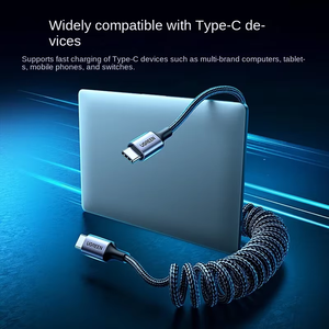 Câble USB Type C UGREEN pour voiture, câble USB C vers USB C, charge rapide 100W PD, câble de données à ressort de 1,5 m pour <span class=keywords><strong>Apple</strong></span>, Huawei, Samsung - Product Image 5