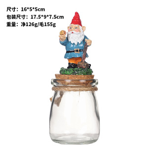 Decorazioni Natalizie - Elfi Nordici Nano in Resina, Barattoli per Caramelle Decorativi - Product Image 5