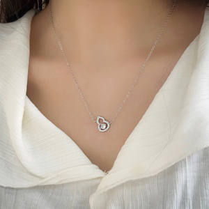 925 Sterling Silver Platinum-Plated Gourd Pendant Necklace <b>for</b> Women - Stylish <b>Sweet</b> Dainty Luxury Jewelry - Product Image 3