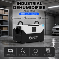 Déshumidificateur Commercial Moiswell Aegis H150 155 Pintes 73L 6500 pi² 253 CFM avec Détection Automatique des Erreurs et Dégivrage Automatique pour Ateliers et Volumes Humides
