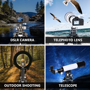 Tête de trépied CH55 55 mm en aluminium 360 °   Tête de trépied panoramique 1/4 avec plaque de fixation rapide Arca Swiss pour appareil photo Momopod - Product Image 6