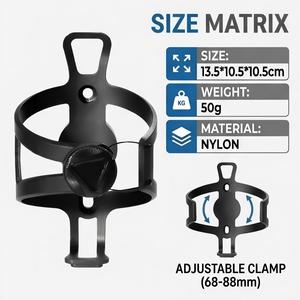 Support de bouteille d'eau pour vélo BRIVIGA avec support antivol pour Airtag, support de suivi caché, en nylon réglable, porte-gobelet pour vélo - Product Image 4