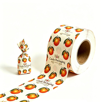Fabricante Chino, MOQ Pequeño de 50 kg, Papel Encerado Impreso Personalizado para Envolver Dulces y Golosinas, Rollo de Film Retorcido