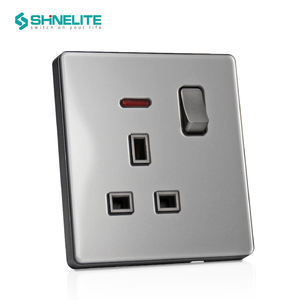 Interrupteur mural pour éclairage, 86*86 mm, norme britannique, panneau en verre ultra-fin, 10 A, <span class=keywords><strong>2</strong></span> gangs, 1 voie - Product Image 5