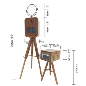 Photomaton en bois rétro personnalisé, <span class=keywords><strong>meilleur</strong></span> prix, photomaton pour appareil <span class=keywords><strong>photo</strong></span> reflex numérique, pour mariage, extérieur, portable, photomaton en bois massif - Product Image 3