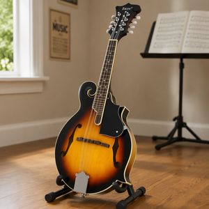 Mandolino IRIN Stile F con Corpo in Compensato Laminato, Finitura Sunburst, 8 Corde per Principianti - Product Image 4