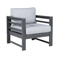 Ensemble de mobilier d'extérieur en HDPE : canapé et chaises pour salon, patio, balcon, jardin, hôtel, hall, club-house, mobilier de salon extérieur