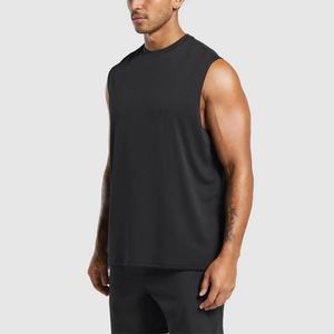 Wholesale Custom Summer Soft Green Singlets for Men Cotton Spandex Sports Tank Top Custom logo Loose <b>Running</b> Singlet Men - Product Image 5