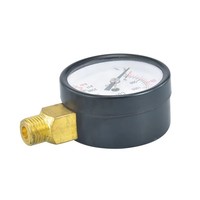Hot Sales Double-An Y60 Axial Radial Black Steel Shell Brass Connection Bourdon Tube 0-250bar Carbon Dioxide Pressure Gauge