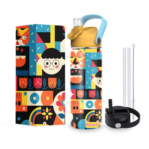 Bouteille d'eau <span class=keywords><strong>dinosaure</strong></span> en acier inoxydable isolée avec dessin personnalisé pour enfants avec paille pour garçons - Product Image 6