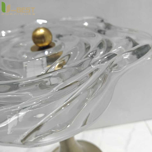 <span class=keywords><strong>Table</strong></span> basse <span class=keywords><strong>ronde</strong></span> U-best pour salon d'hôtel, plateau en <span class=keywords><strong>plexiglas</strong></span>, <span class=keywords><strong>table</strong></span> d'appoint en acier inoxydable, décoration de chevet - Product Image 5