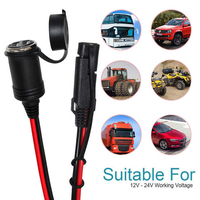 Cargador de motocicleta SAE USB, cable de carga rápida de doble puerto impermeable, cable de alimentación de conexión rápida para encendedor de cigarrillos