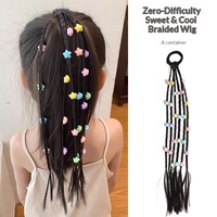 Nouveau serre-tête tressé en forme de cœur pour petites filles, style boxe, pour queue de cheval haute, en fibre haute température