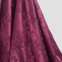 Tissu Jacquard Robe en soie glacée Grand tissu de tulle floral pour tissu floral à la mode pour femmes