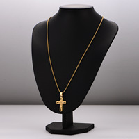Liontin Salib Berongga Yesus Kristen Santo Benediktus Bahan Stainless Steel Perhiasan Fashion Kalung untuk Pria Grosir Baru 2026