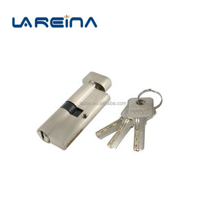 Un ensemble corps de serrure et cylindre avec bouton avec porte en aluminium - Product Image 2