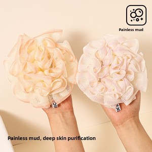 Bola de Baño de Alta Gama de Estilo Japonés Moderno, Bolsa de Malla de PE con Forma de Rosa Japonesa, Jabones que No se Dispersan, Rosa Brillante - Product Image 4